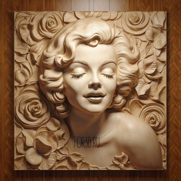 marilyn monroe 1 stl model for CNC